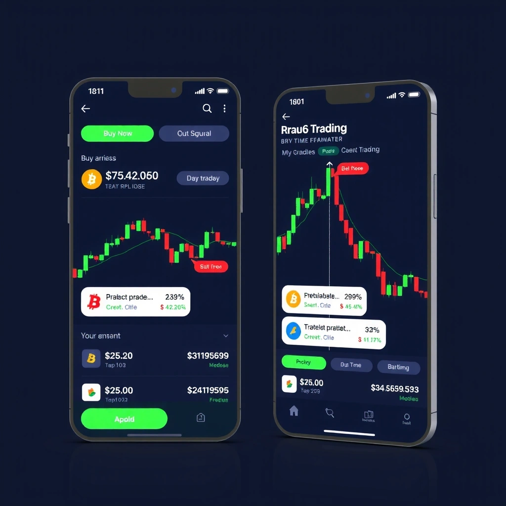 App móvil mostrando señales de trading en tiempo real